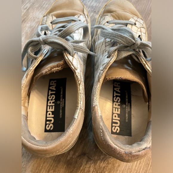 Golden Goose White Croc Superstar Sneakers (DISCONTINUED DESIGN!) - Picture 6 of 15